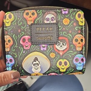 Coco Pixar Loungefly Skull Pattern Wallet